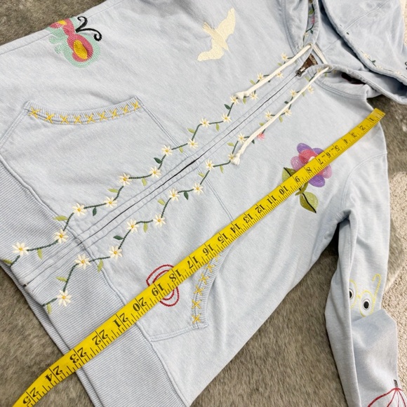 Vintage Y2K Lucky Brand Embroidered Zip Up Hoodie XS - Picture 9 of 10